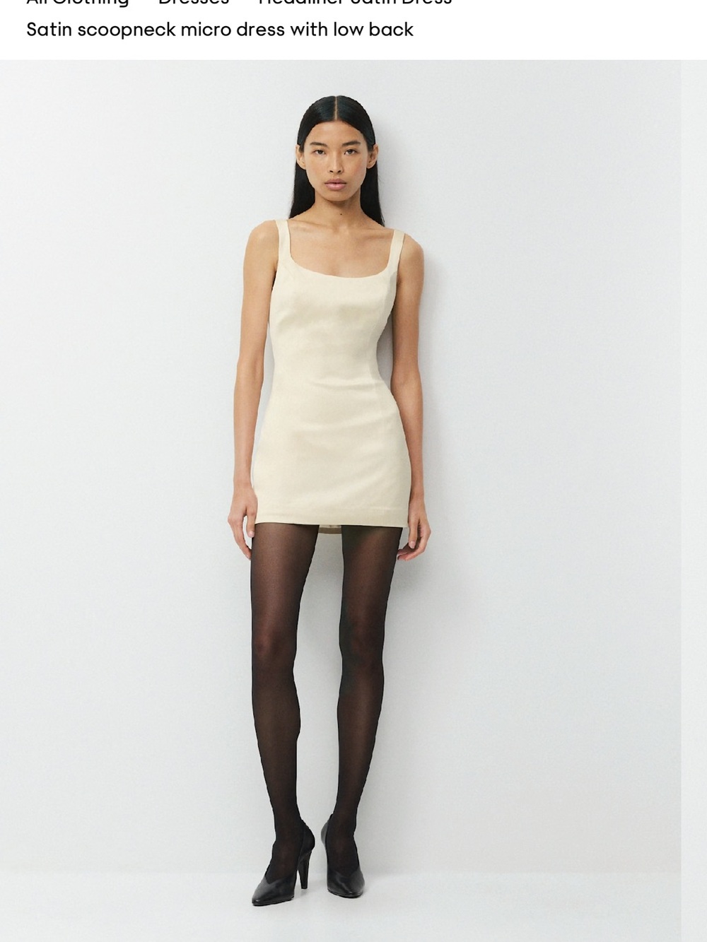 Aritzia Scoop-Neck Mini Dress